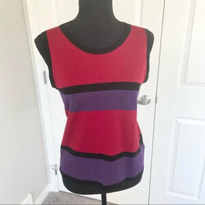 Vintage Y2K Marks  & Spencer ColorBlock Silk Knitted Tank Top